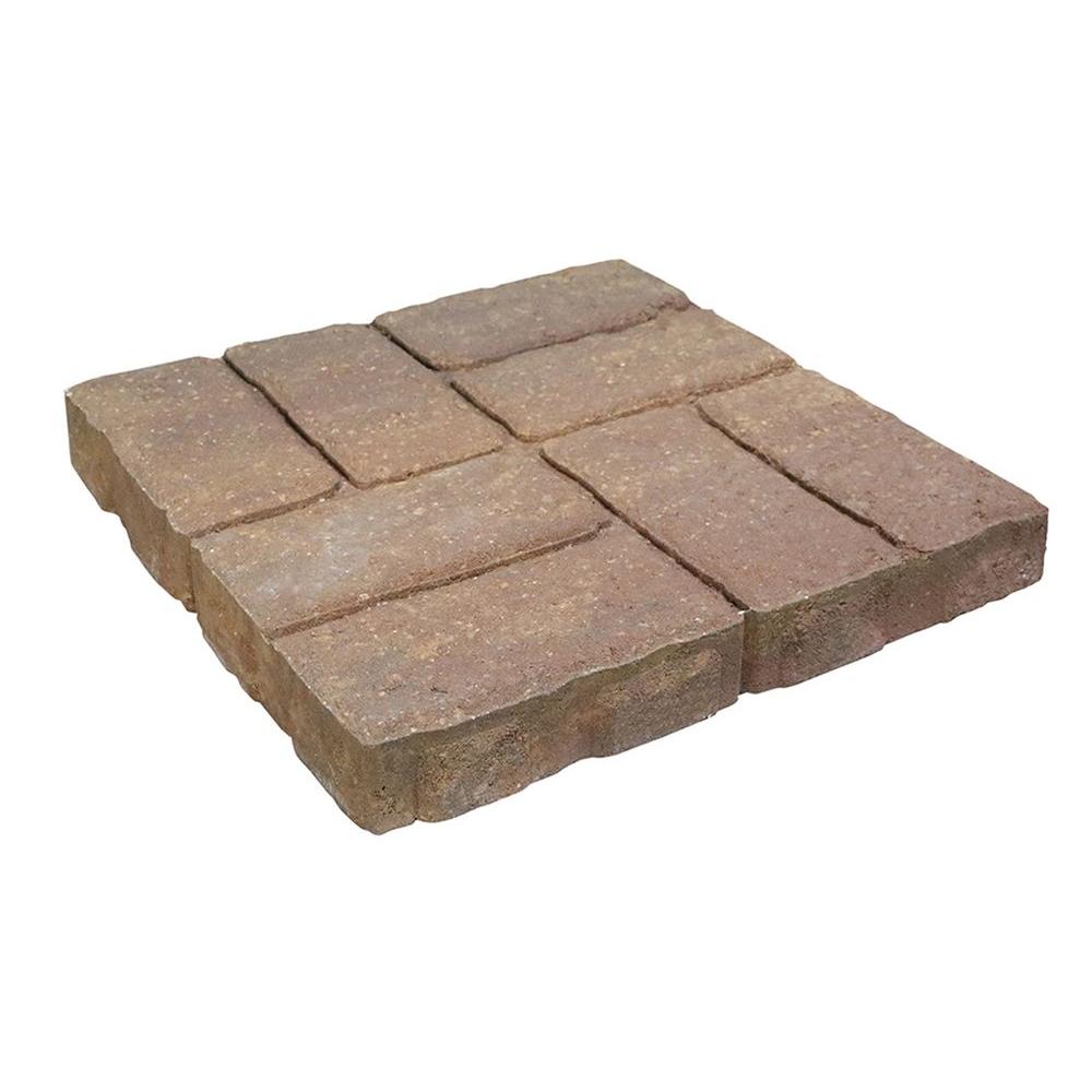 Weathered Brick 15.75 in. x 15.75 in. x 2 in. Tan/Charcoal Concrete Step Stone (84 Pieces / 143 sq. ft. / Pallet)