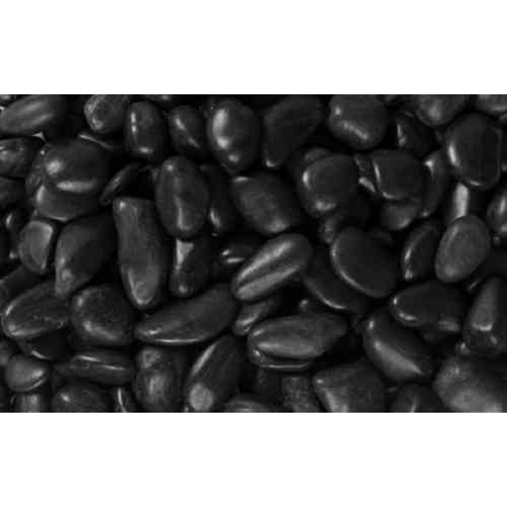 0.25 cu. ft. 0.5 in. to 1.5 in. 20 lbs. Black Grade A Polished Pebbles (54-Pack Pallet)