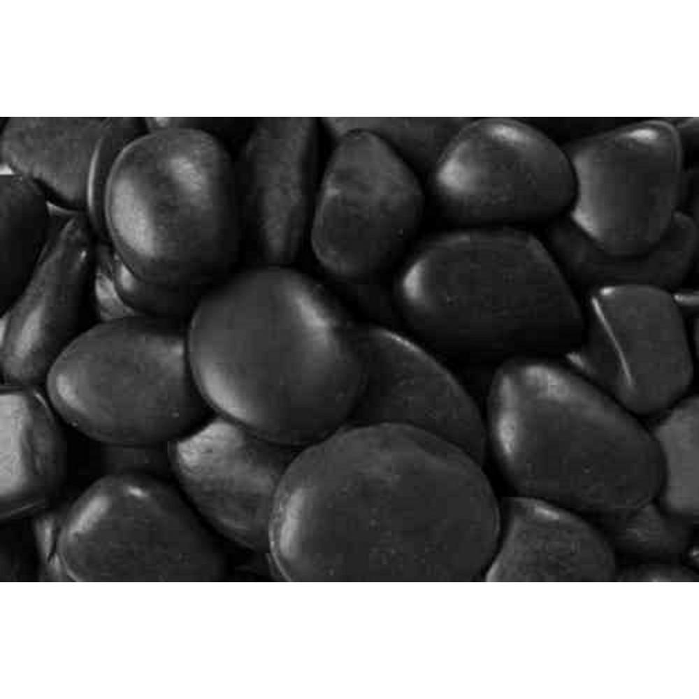 0.4 cu. ft., 2 in. to 3 in. Black Grade A Polished Pebbles (30-Pack Pallet)